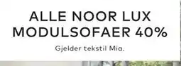 Skeidar ALLE NOOR LUX MODULSOFAER tilbud