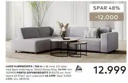 Skeidar LUGO HJØRNESOFA tilbud