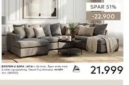 Skeidar BOSTON U-SOFA tilbud