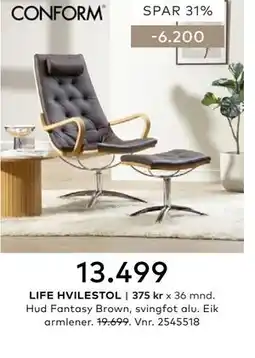 Skeidar LIFE HVILESTOL tilbud