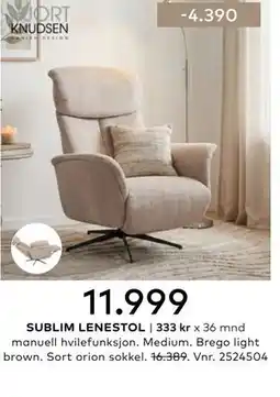 Skeidar SUBLIM LENESTOL tilbud