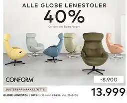 Skeidar GLOBE LENESTOL tilbud