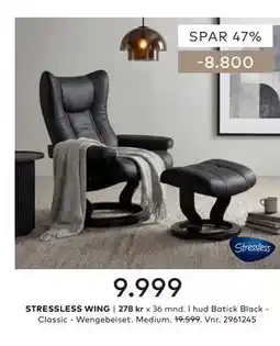 Skeidar STRESSLESS WING tilbud