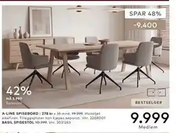 Skeidar A-LINE SPISEBORD tilbud