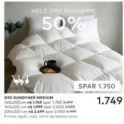 Skeidar HELE D90 DUNSERIE tilbud