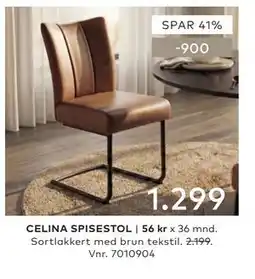 Skeidar CELINA SPISESTOL tilbud