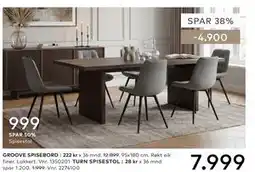 Skeidar GROOVE SPISEBORD tilbud