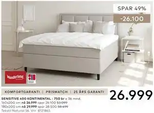 Skeidar SENSITIVE 400 KONTINENTAL tilbud