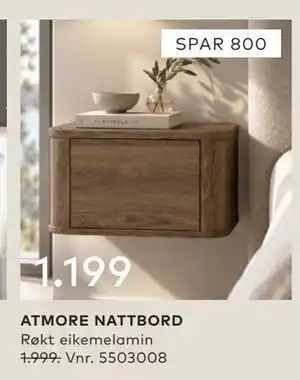 Skeidar ATMORE NATTBORD tilbud