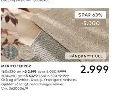 Skeidar MERITO TEPPER tilbud