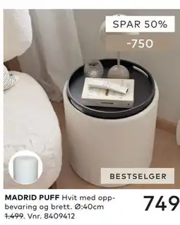 Skeidar MADRID PUFF tilbud