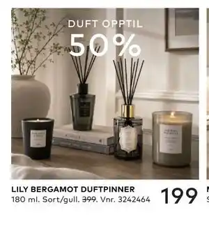 Skeidar LILY BERGAMOT DUFTPINNER tilbud