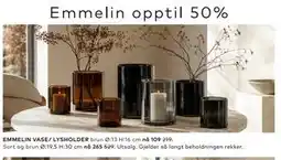 Skeidar EMMELIN VASE/ LYSHOLDER tilbud
