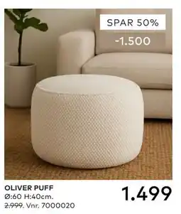 Skeidar OLIVER PUFF tilbud