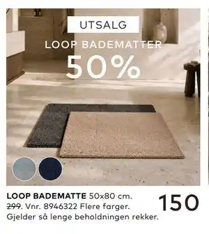 Skeidar LOOP BADEMATTE tilbud