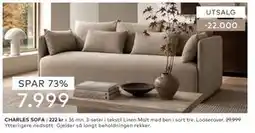 Skeidar CHARLES SOFA tilbud