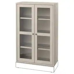 IKEA Havsta Vitrineskap, gråbeige, 81x35x123 cm tilbud