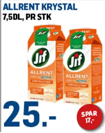Price Lagerbutikk Jif Allrent Krystal tilbud