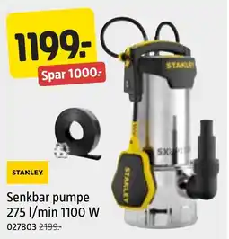 Jula Stanley senkbar pumpe tilbud