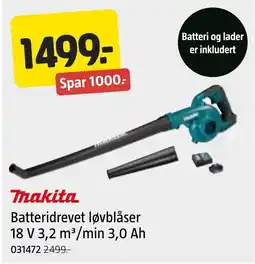 Jula Makita Batteridrevet løvblåser tilbud