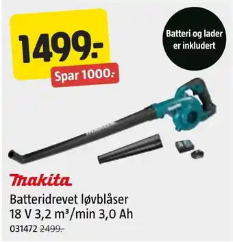 Makita Batteridrevet løvblåser