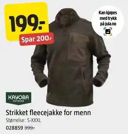 Jula Kayoba strikket fleecejakke for menn tilbud