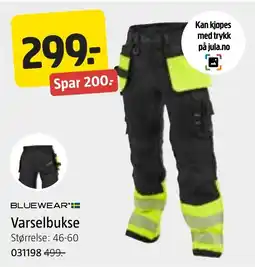 Jula Bluewear Varselbukse tilbud