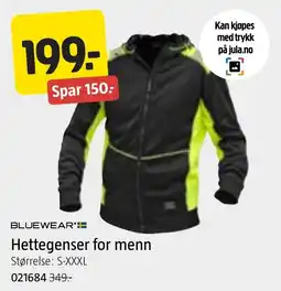 Jula Bluewear Hettegenser for menn tilbud