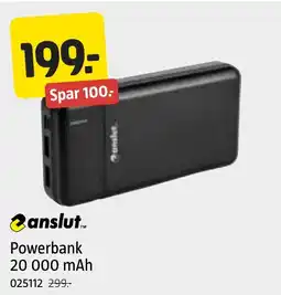 Jula anslut Powerbank 20 000 mAh tilbud