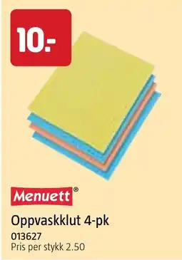 Jula Menuett Oppvaskklut 4-pk tilbud