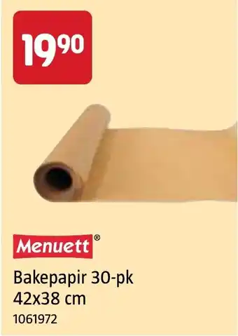 Jula Menuett Bakepapir tilbud