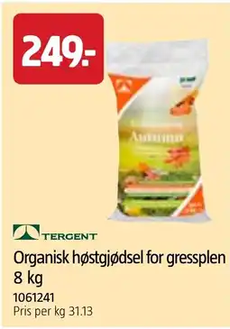 Jula Tergent organisk høstgjødsel for gressplen tilbud