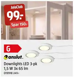 Jula anslut Downlights LED 3-pk tilbud