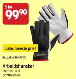 Jula Bluewear arbeidshansker tilbud