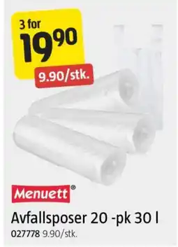 Jula Menuett Avfallsposer tilbud