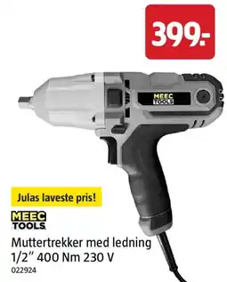 Jula Meec tools Muttertrekker med ledning 1/2" 400 Nm 230 V tilbud