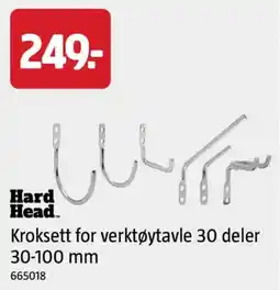 Jula Hard Head Kroksett for verktøy tavle 30 deler tilbud
