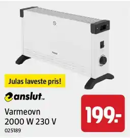 Jula anslut Varmeovn 2000 W 230 V tilbud
