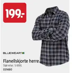 Jula Bluewear Flanellskjorte herre tilbud