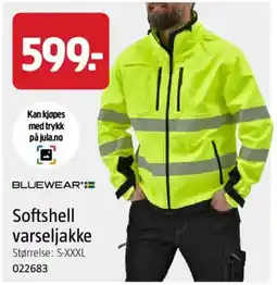 Jula Bluewear Softshell varseljakke tilbud