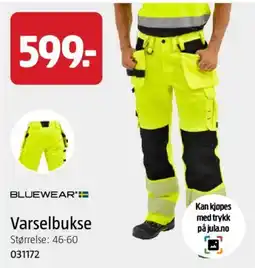 Jula Bluewear Varselbukse tilbud