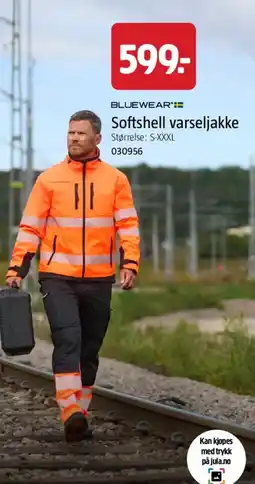 Jula Bluewear Softshell varseljakke tilbud
