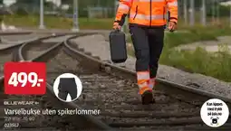 Jula Bluewear Varselbukse uten spikerlommer tilbud