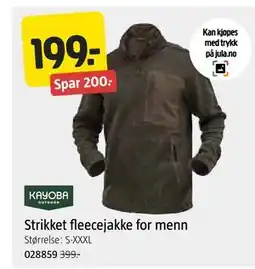 Jula Strikket fleecejakke for menn tilbud