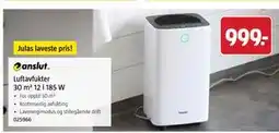 Jula Luftavfukter 30 m² 12 l 185 W tilbud