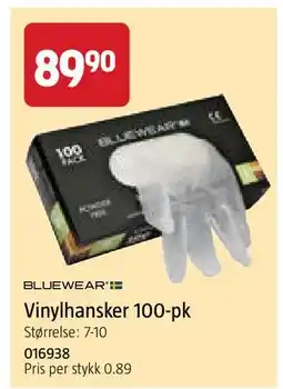 Jula BLUEWEAR Vinylhansker 100-pk tilbud