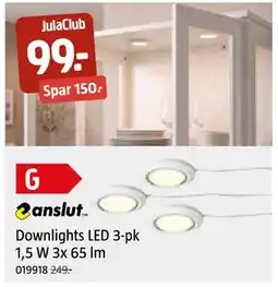 Jula Downlights LED 3-pk tilbud