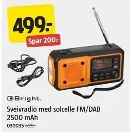 Jula Sveivradio med solcelle FM/DAB tilbud