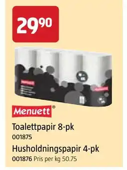 Jula Menuett Toalettpapir 8-pk tilbud