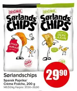 Spar Sørlandschips tilbud